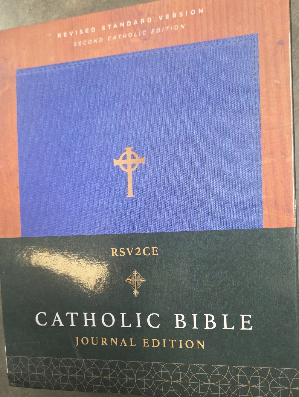 RSV2CE Catholic Bible Journal Edition - Blue with Gold Cross